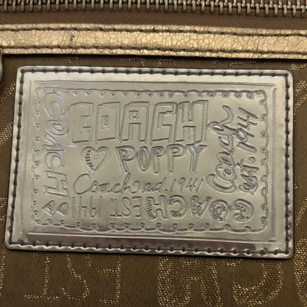 Coach Gold Signature Wristlet Clutch - Picture 4 of 9